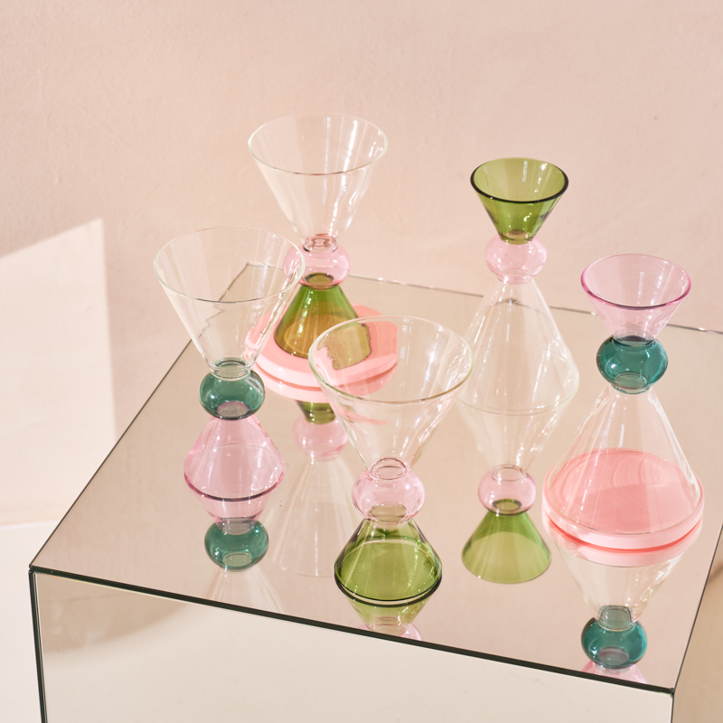 Vinglas Ayo pale green set om 2
