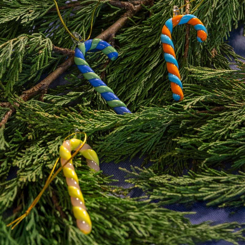 Christmas Ornament Candy cane set om 3