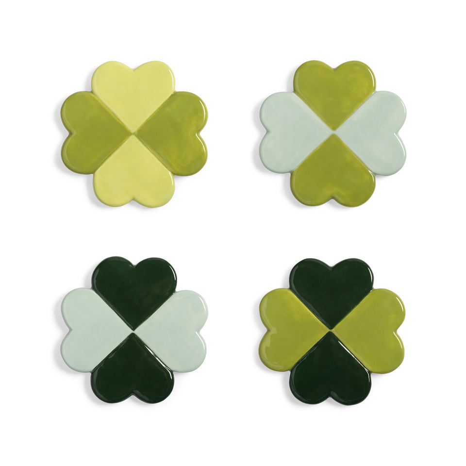 Coaster Lucky clover set om 4