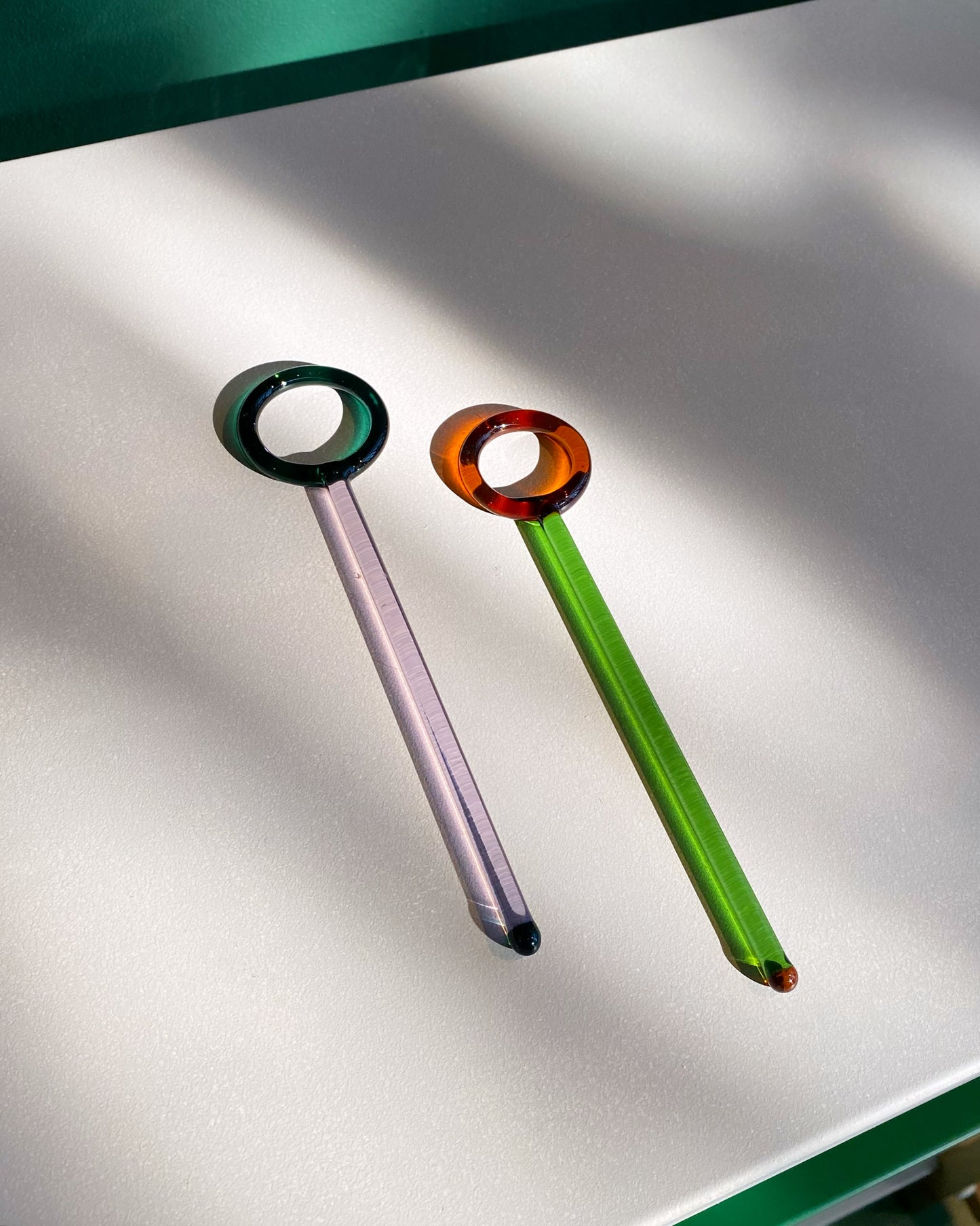 Drinkpinnar i glas set om 2