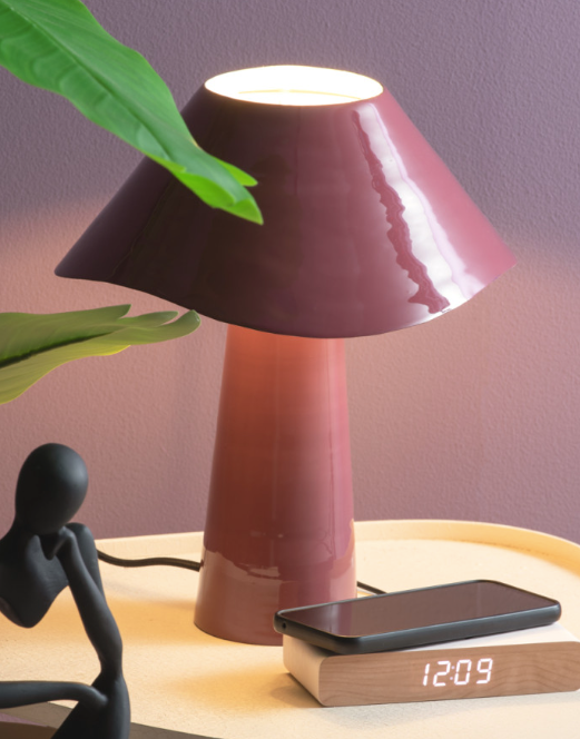Bordslampa Ameno mauve