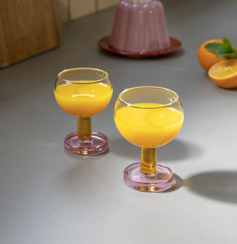 Glas Cantine pink - set om 2