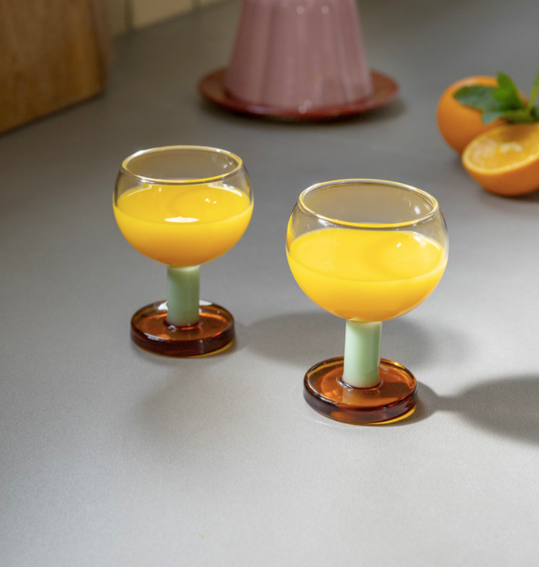 Glas Cantine amber - set om 2