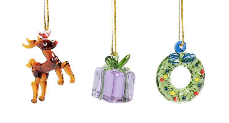 Christmas Ornament Merry #2 set om 3