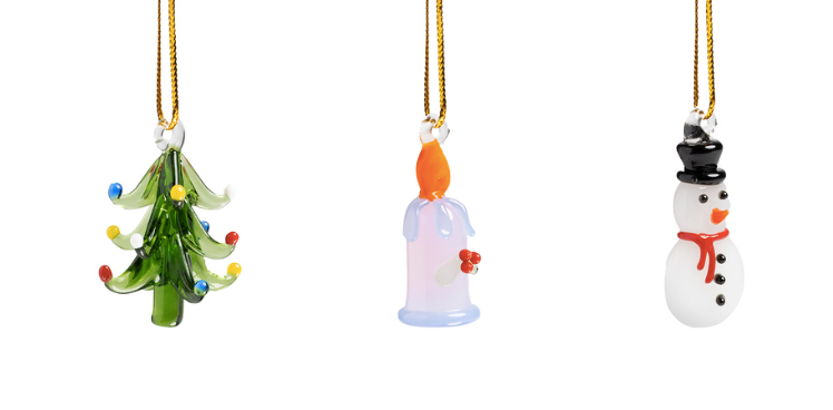 Christmas Ornament Merry #1 set om 3