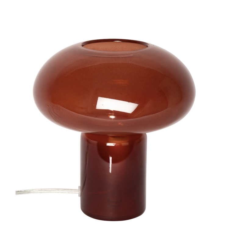 Bordslampa i glas maroon