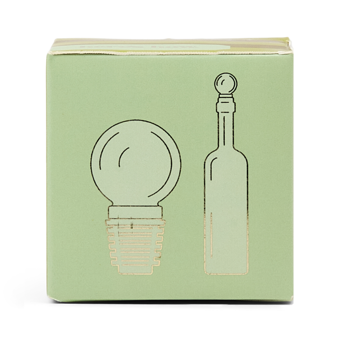 Flaskpropp i glas Moony - Oliv