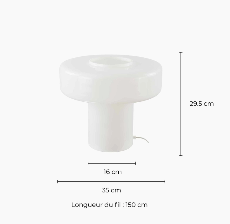 Bordslampa Foza XL vit