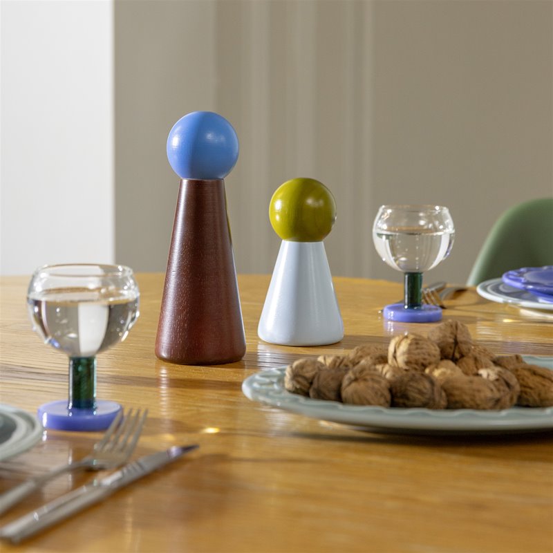 Salt & peppar Halma small blue