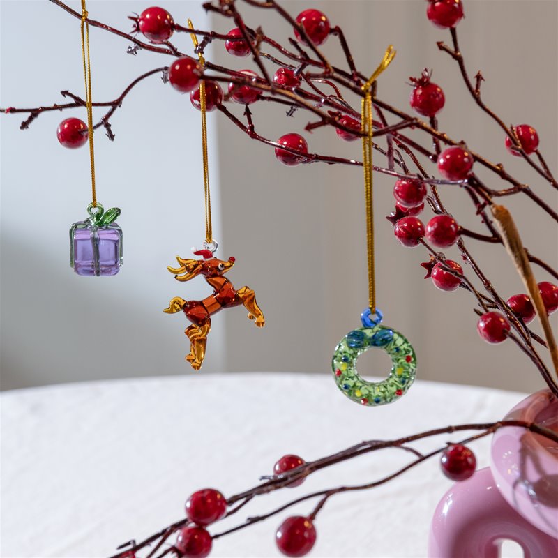 Christmas Ornament Merry #2 set om 3