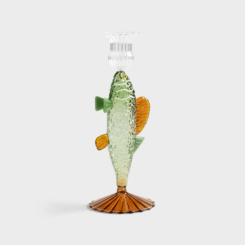 Ljusstake Fisk grön