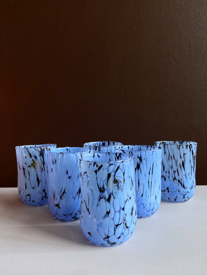 Glas Murano set om 6 blå