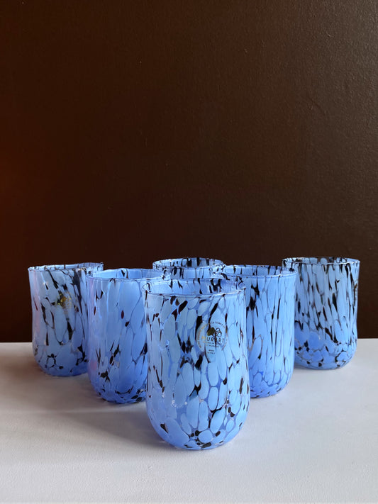 Glas Murano set om 6 blå