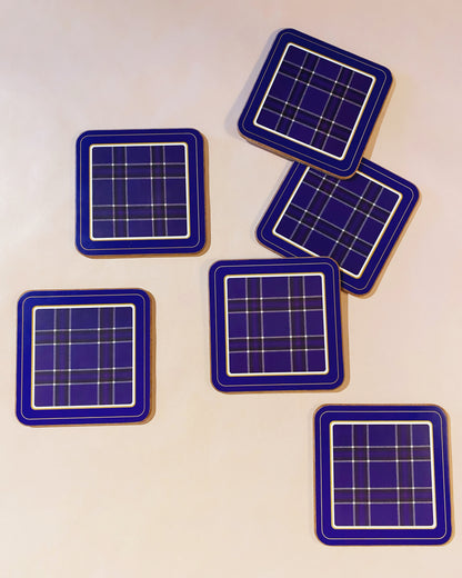 Coasters Tartan set om 6