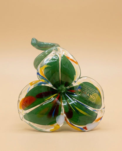 Ljusstake/objekt Fiori Murano grön