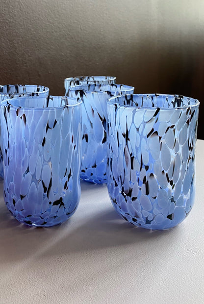 Glas Murano set om 6 blå