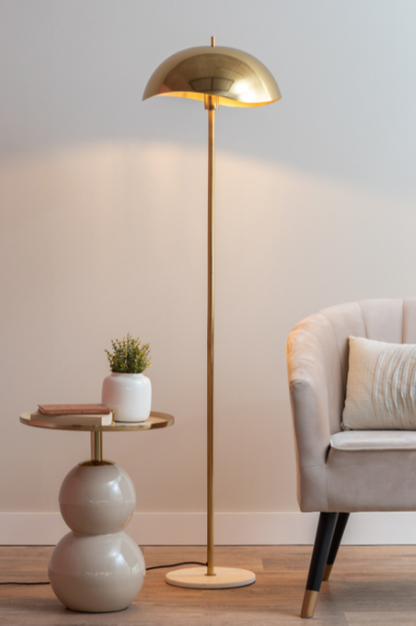 Golvlampa Waved gold