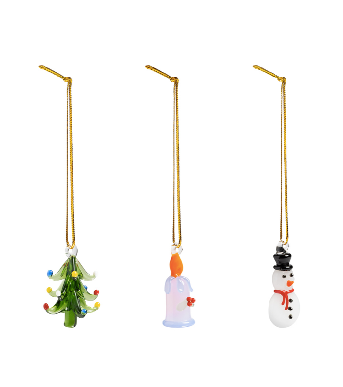 Christmas Ornament Merry #1 set om 3