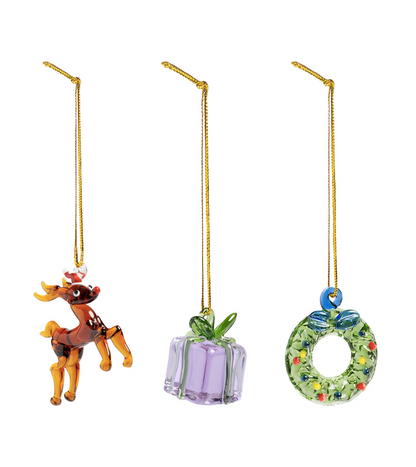 Christmas Ornament Merry #2 set om 3