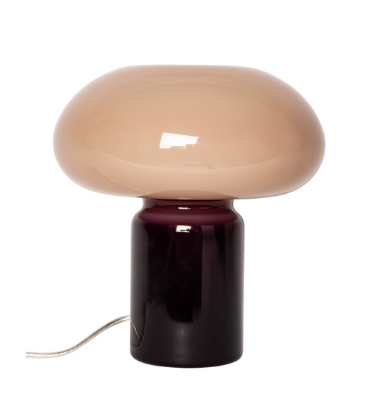 Bordslampa i glas plommon