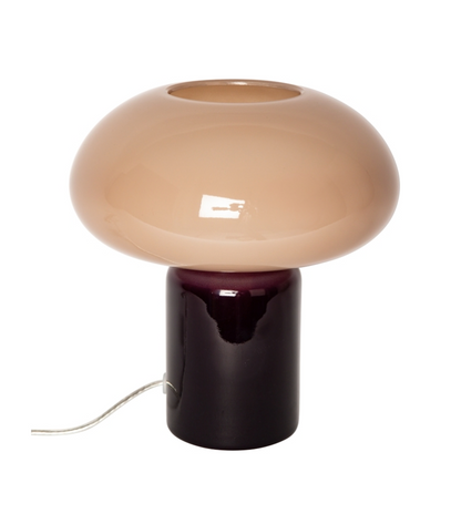 Bordslampa i glas plommon