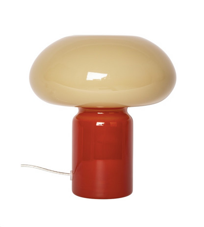 Bordslampa i glas röd