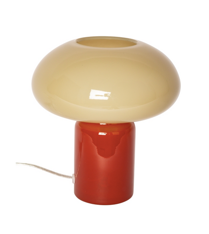 Bordslampa i glas röd