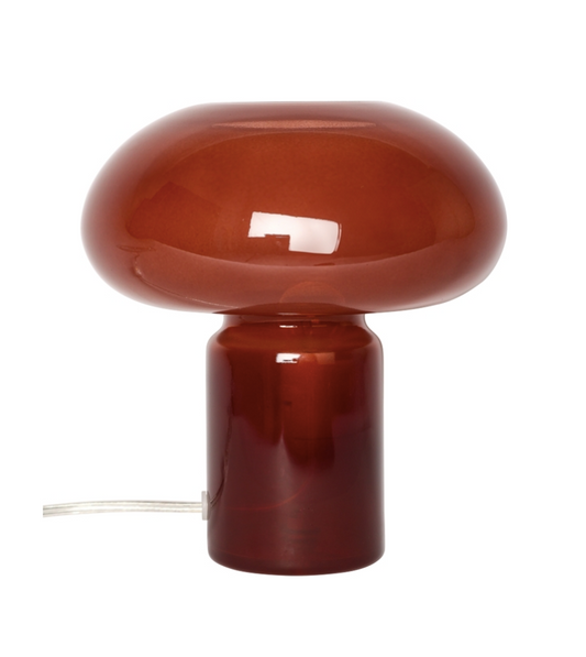 Bordslampa i glas maroon