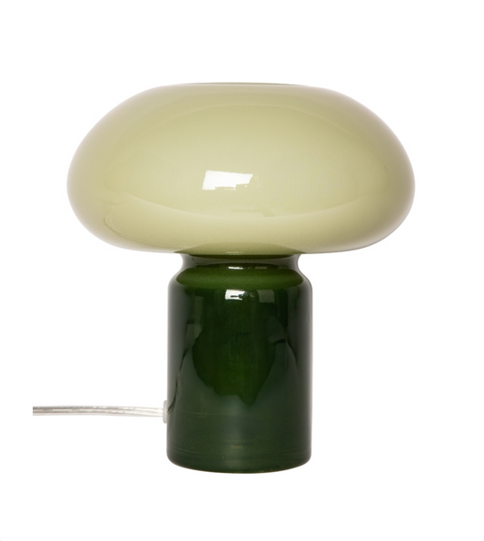 Bordslampa i glas grön