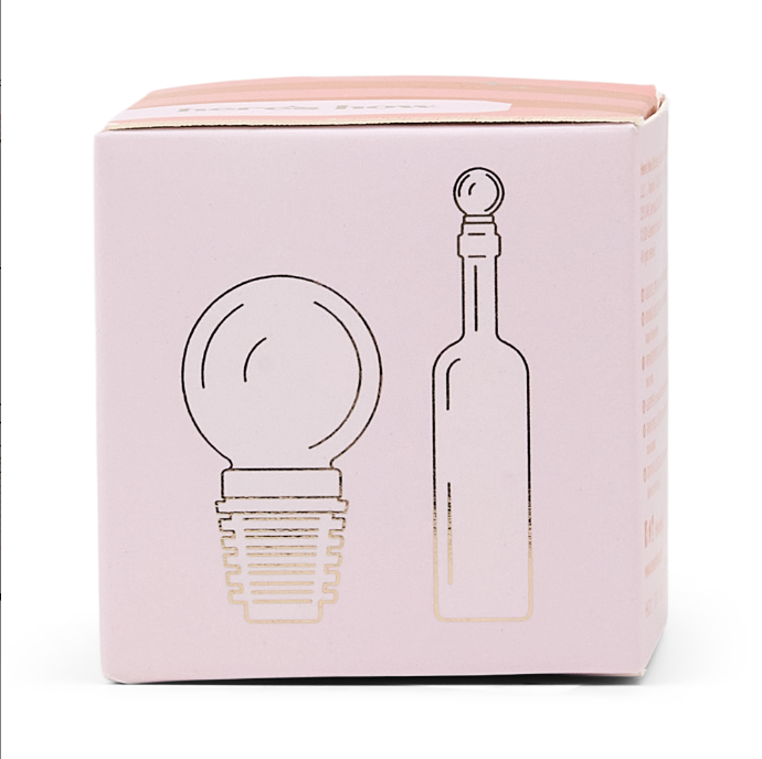 Flaskpropp i glas Moony - Rouge