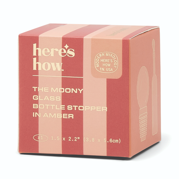 Flaskpropp i glas Moony - Bärnsten