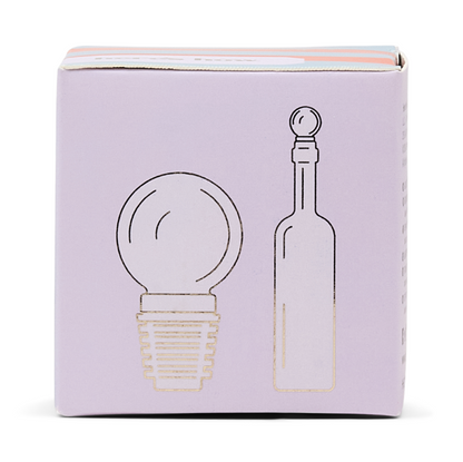 Flaskpropp i glas Moony - Lila