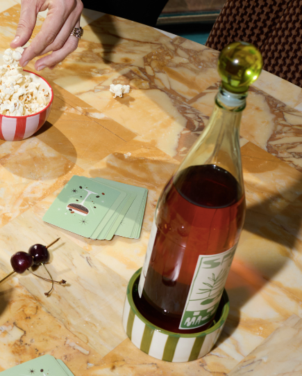 Flaskpropp i glas Moony - Oliv