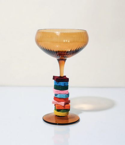 Glasmarkörer i filt The Linke -set om 8