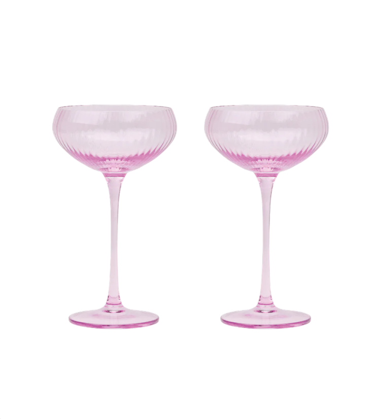 Glas Coupe The Lou set om 2 lila