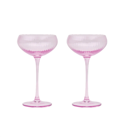 Glas Coupe The Lou set om 2 lila