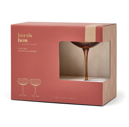 Glas Coupe The Lou set om 2 amber