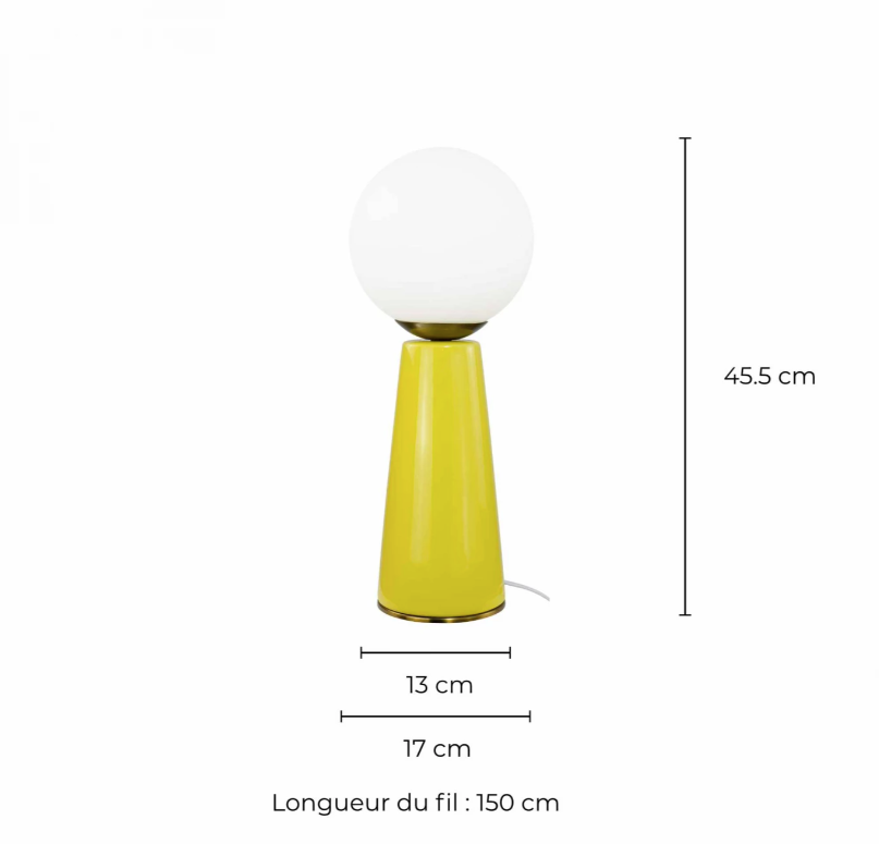 Bordslampa Colyne gul