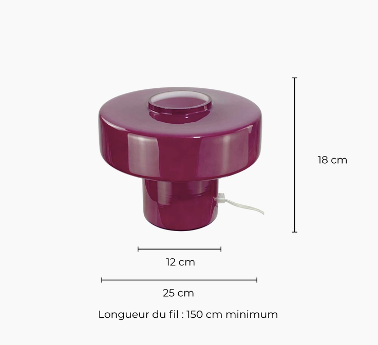 Bordslampa Foza aubergine