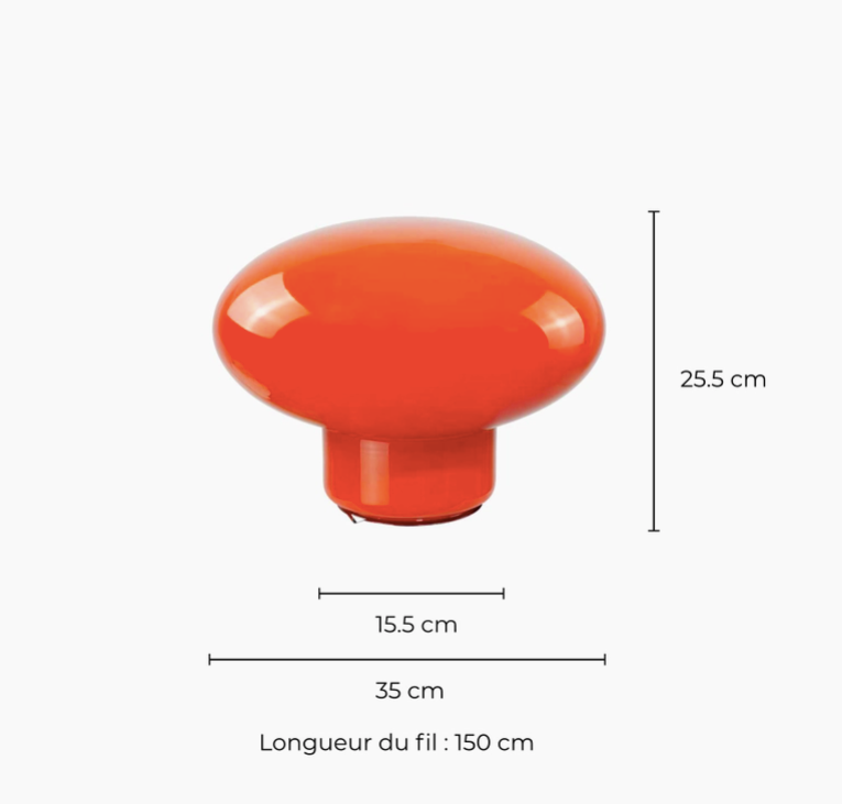 Bordslampa Ovalie orange