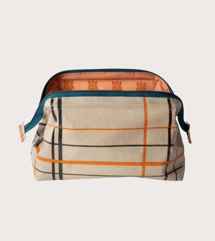 Necessär Checker beige