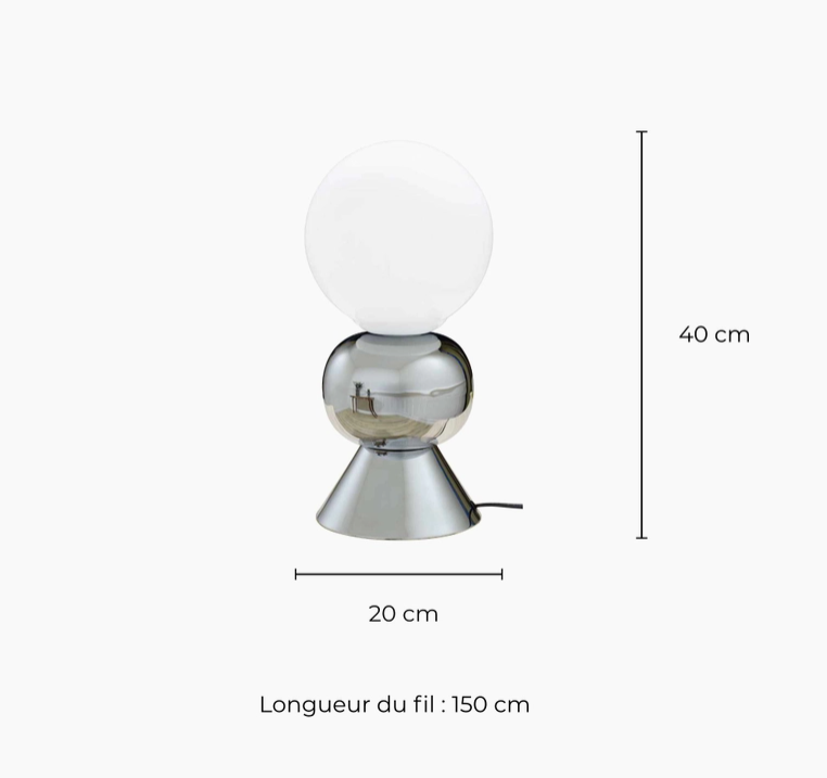 Bordslampa Petite Dame krom