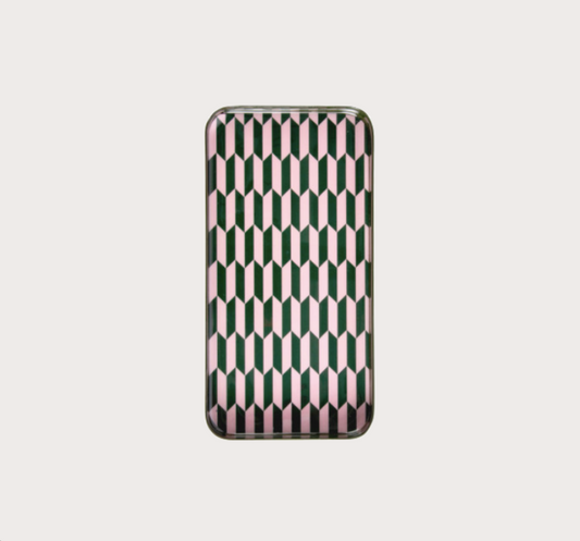 Bricka Salerno XS rosa/grön