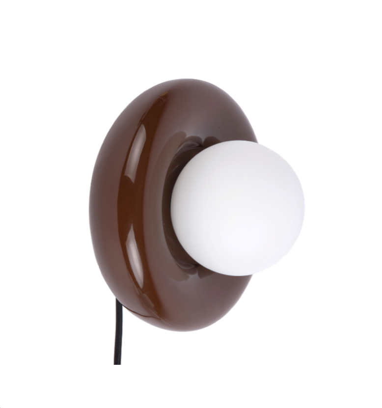 Vägglampa Cadiz brun